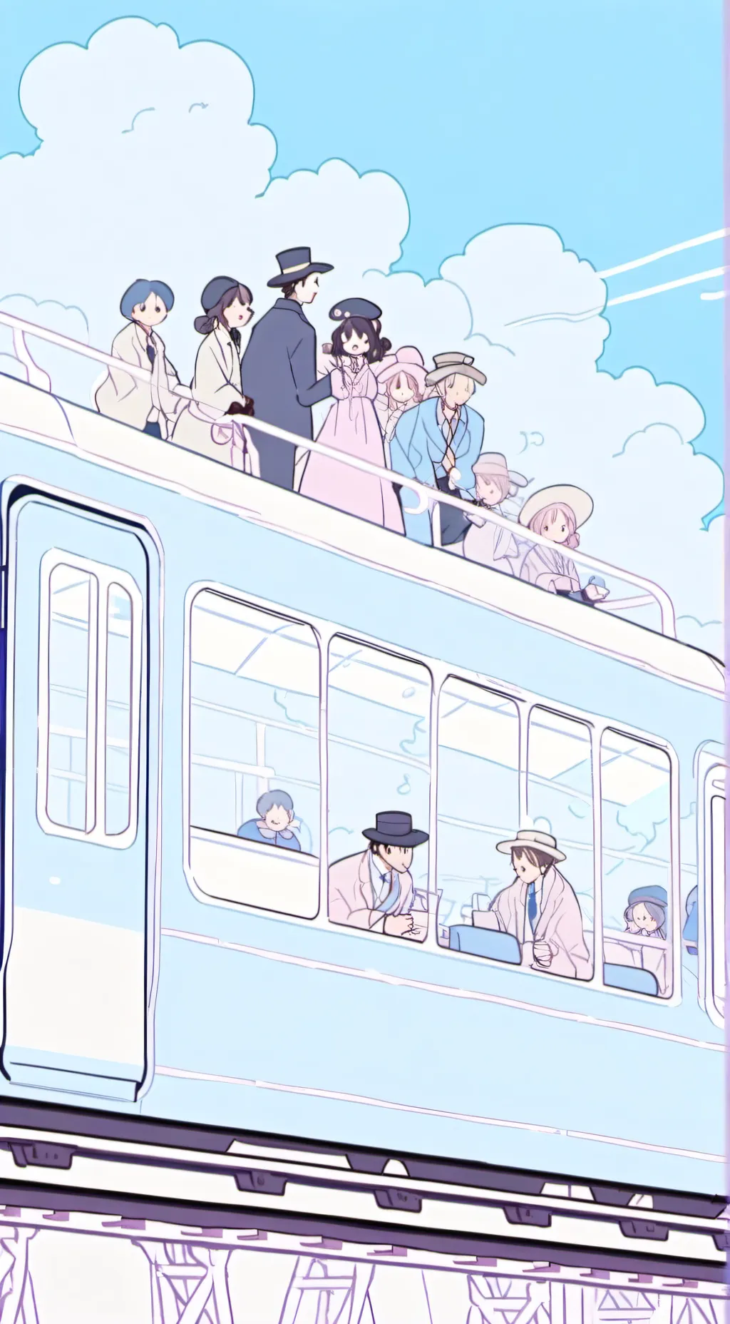 ai character: Defend the train background