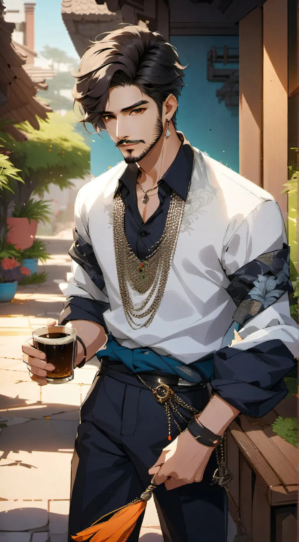 ai character: Adrien  background