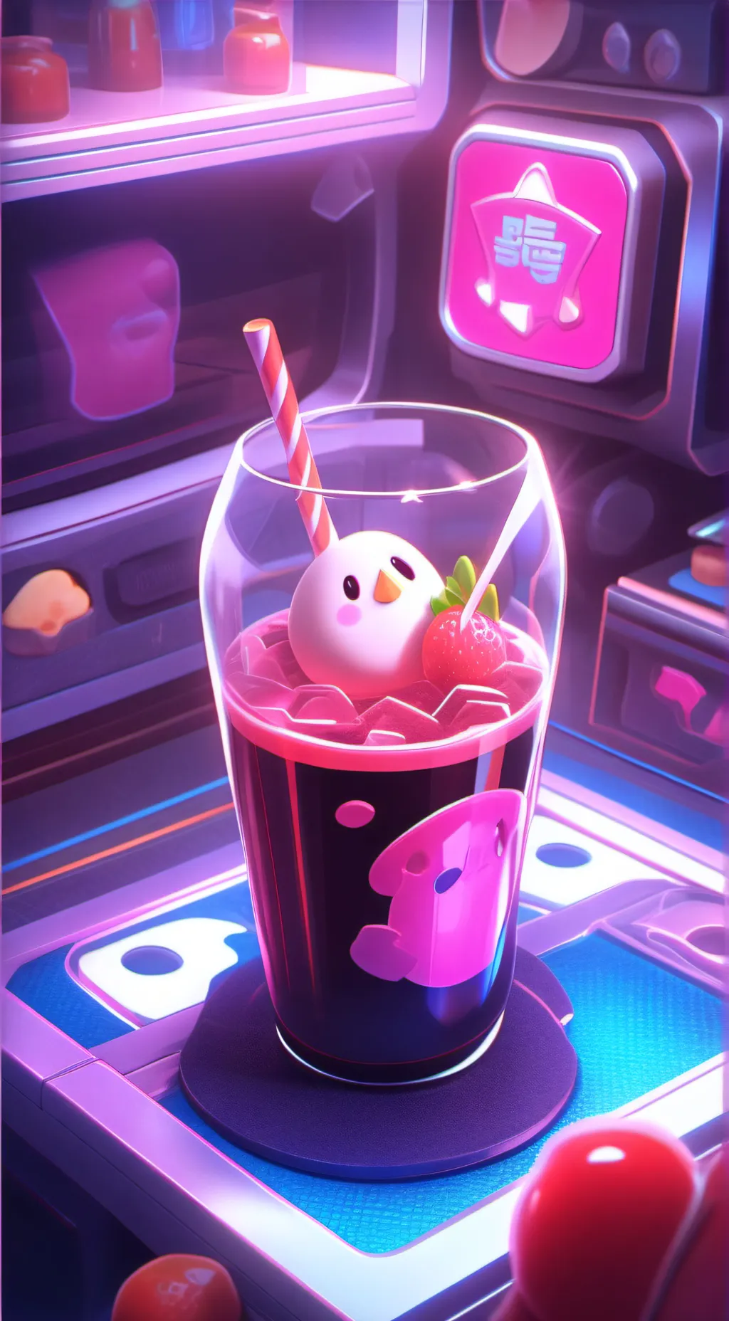 ai character: chickens in a smti background