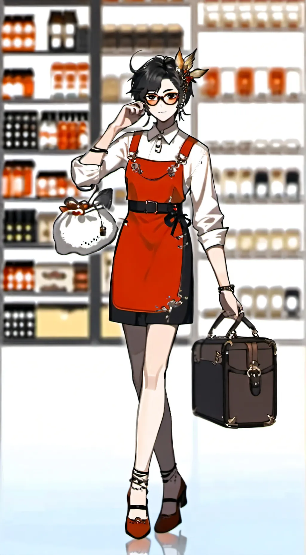 ai character: NO FRUITCAKE background