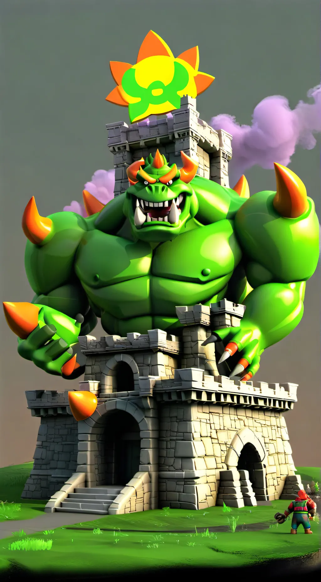 ai character: castle bowser background