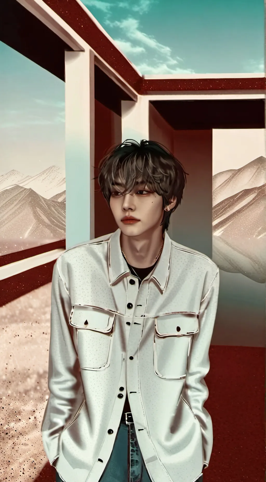 ai character: Jeongin  background