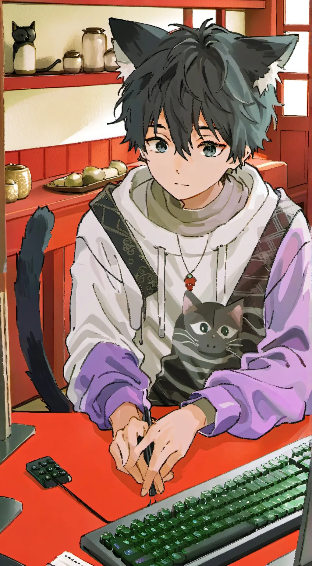 ai character: Барсик background