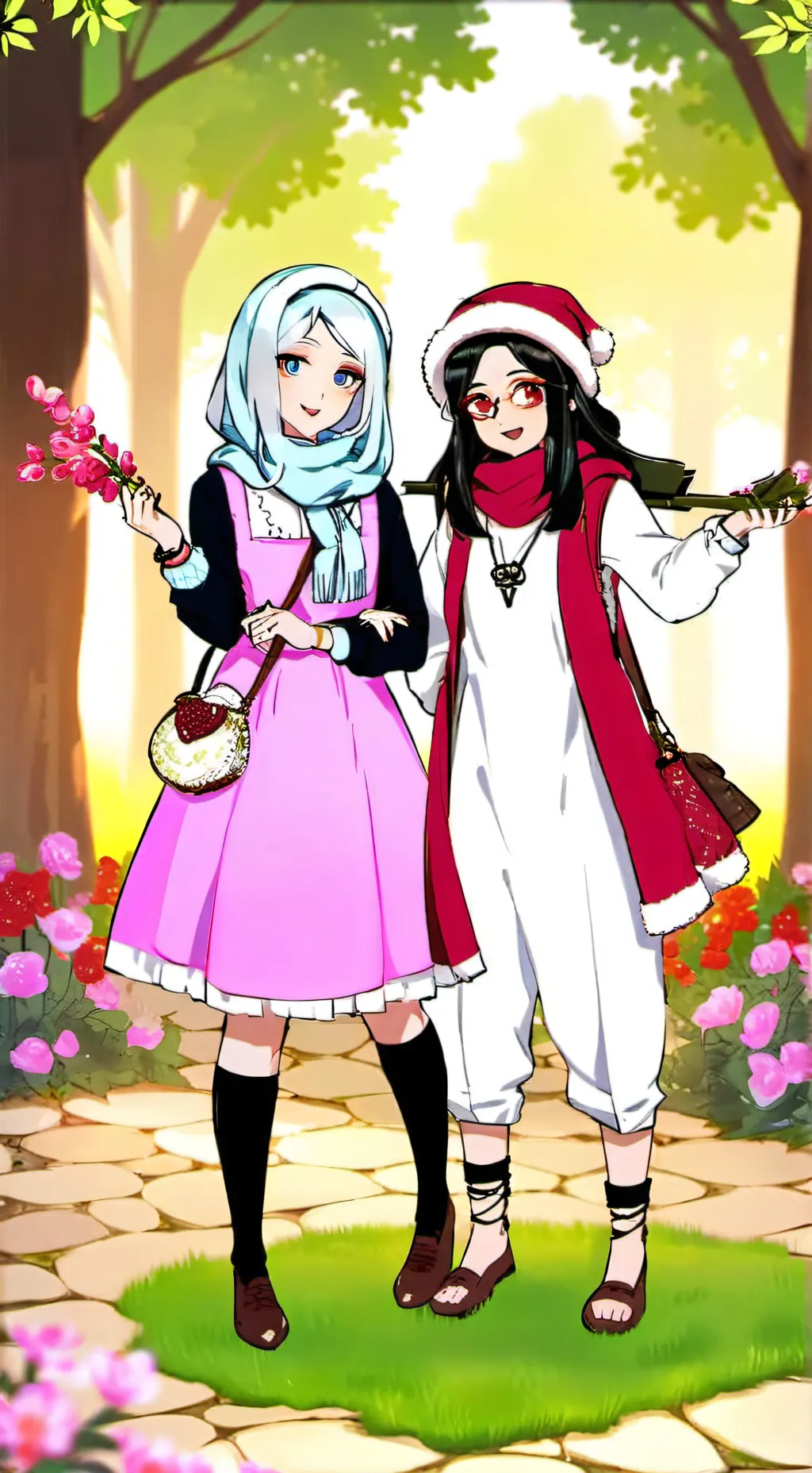 ai character: hawa and Aliyah  background