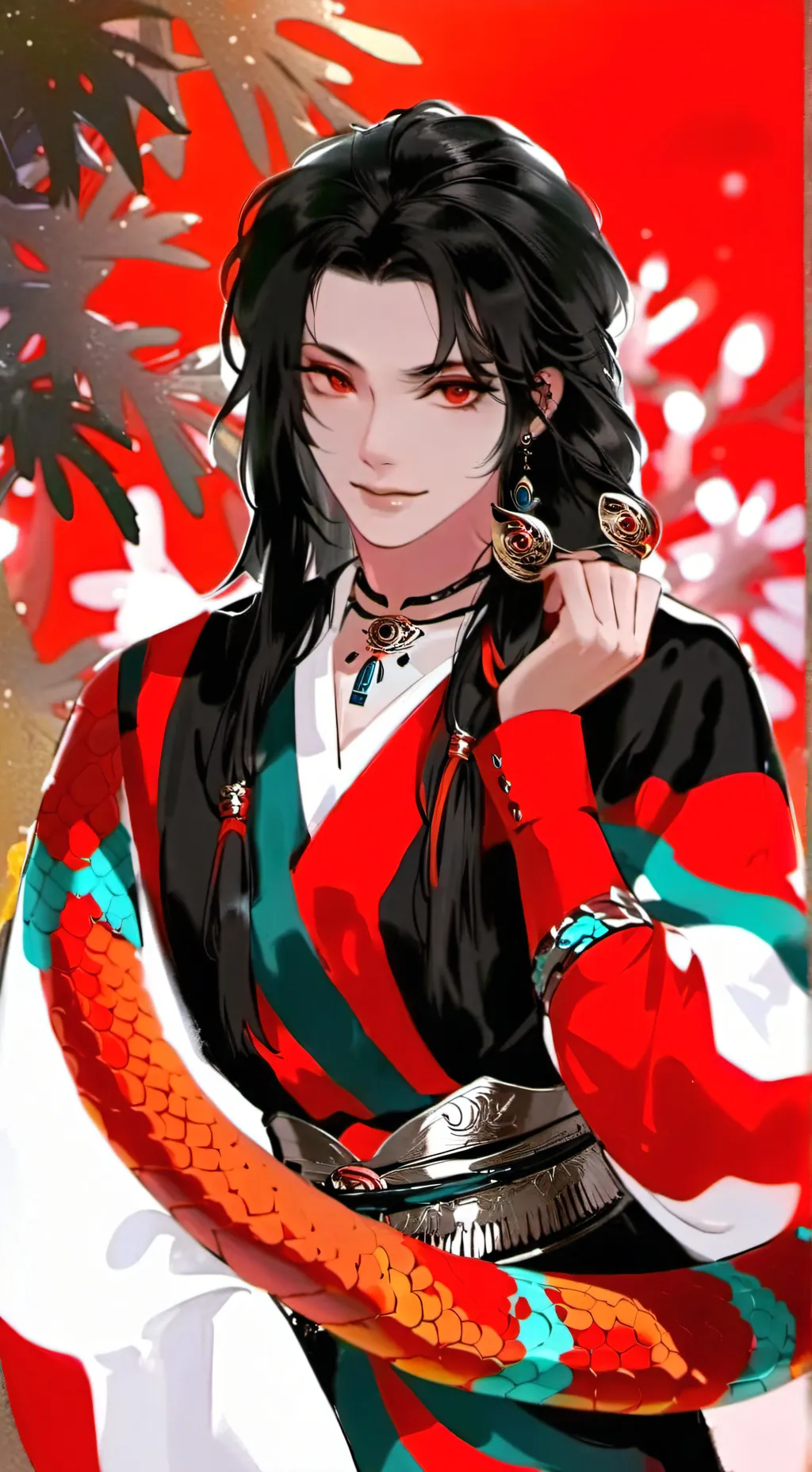 ai character: Banded🐍 background