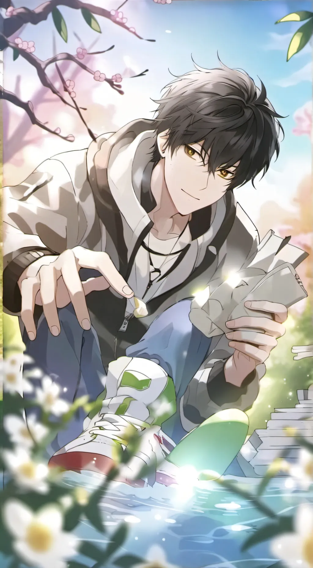 ai character: 𝓭𝓪𝓶𝓲𝓮𝓷  background