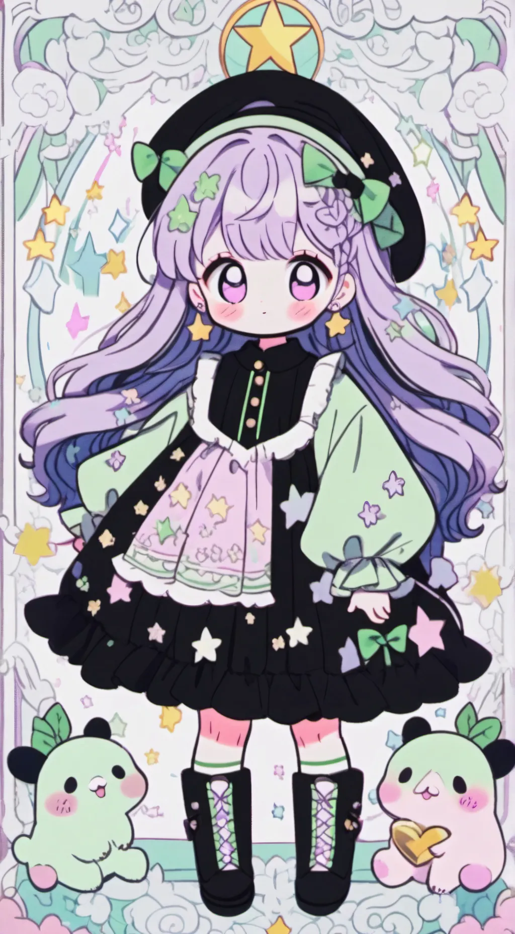 ai character: helix nebula background