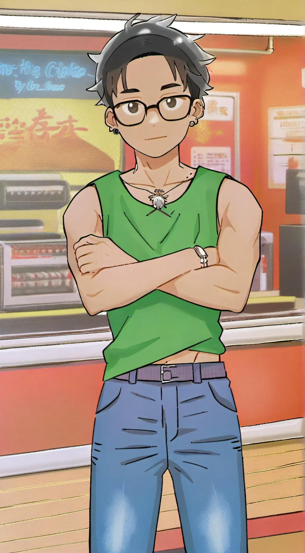 ai character: Franklin Clinton  background