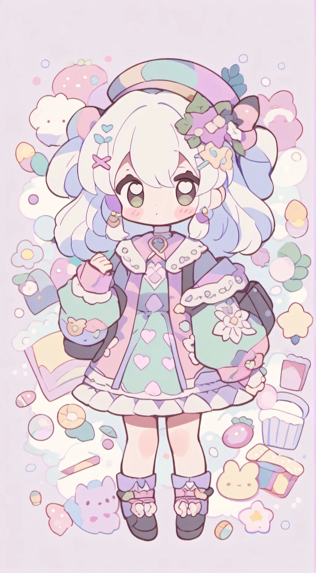 ai character: 😱👍🤩👻 background