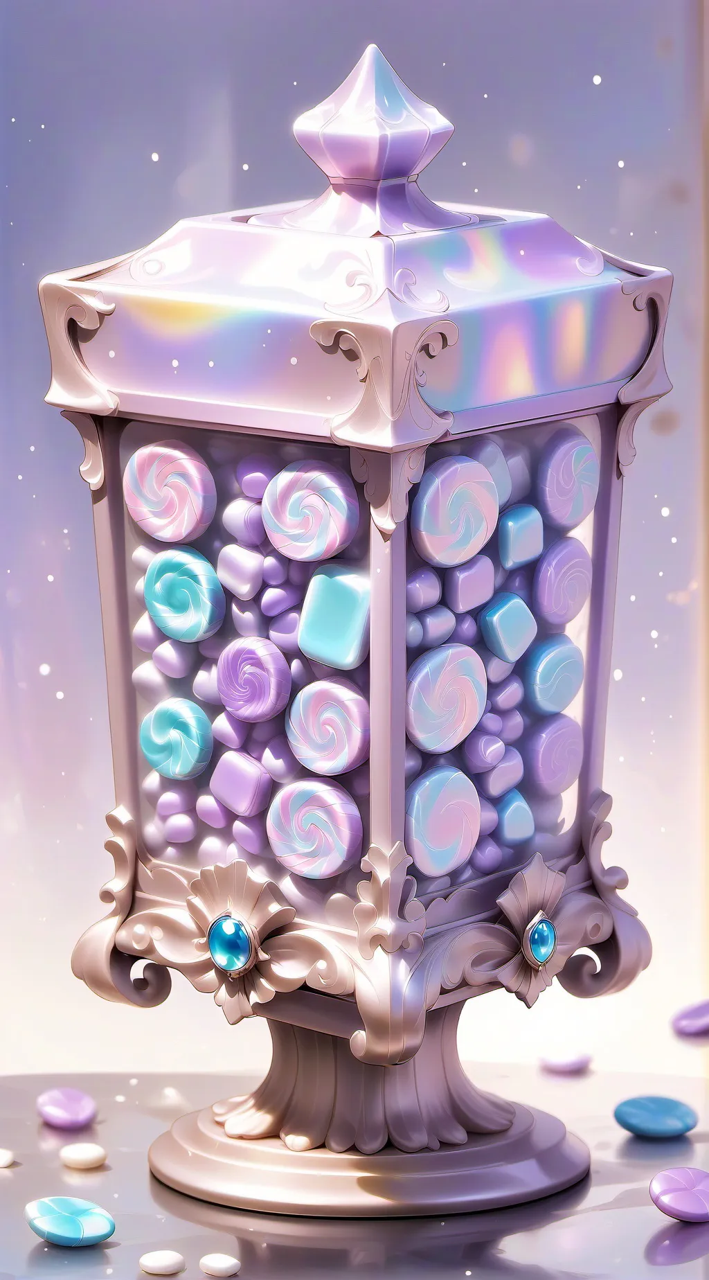 ai character: candybox background