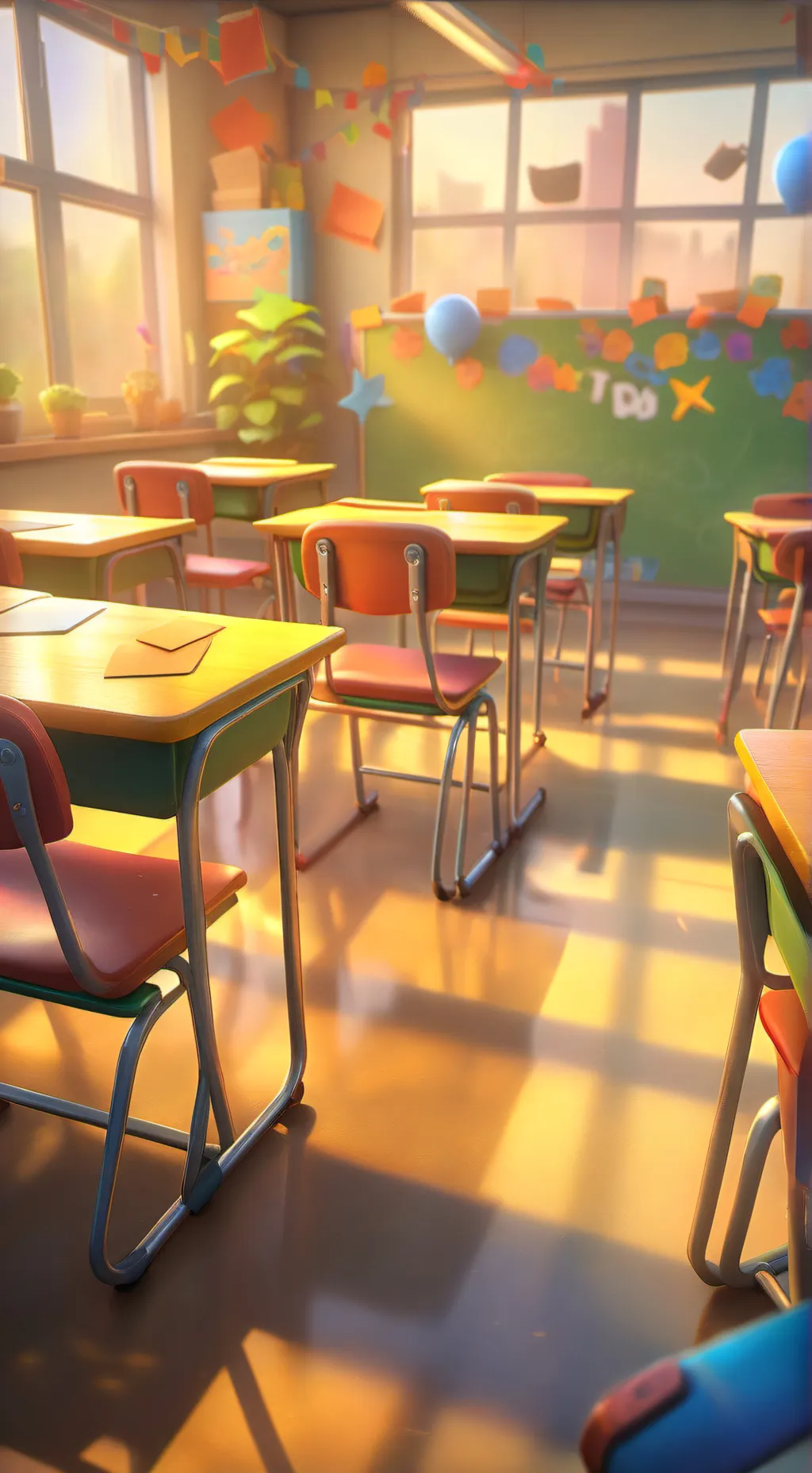 ai character: Classroom  background