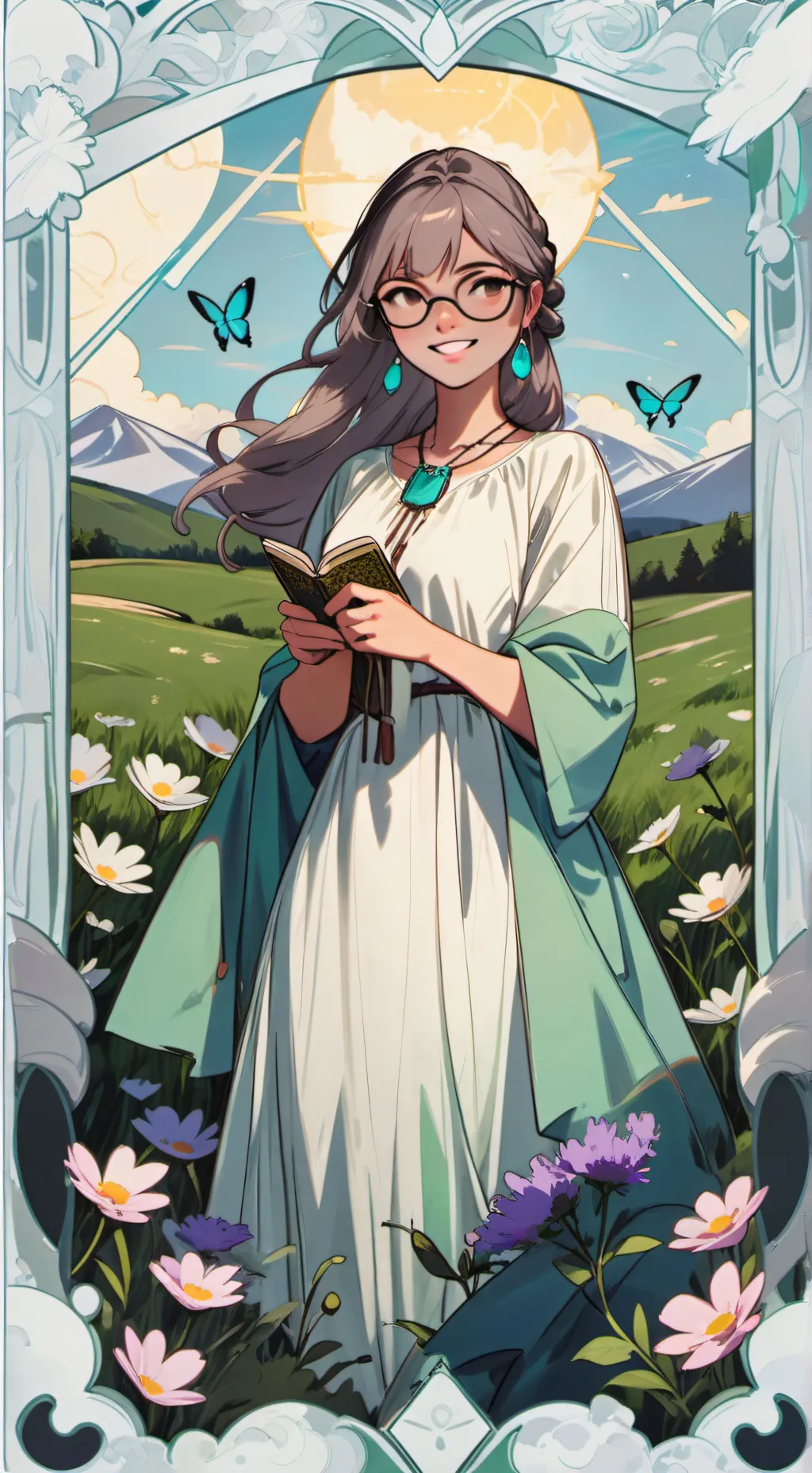 ai character: Rhea Jade background