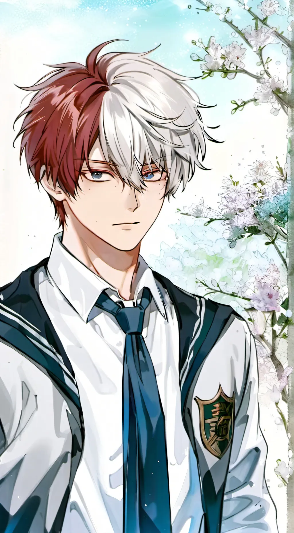ai character: shoto todoroki background