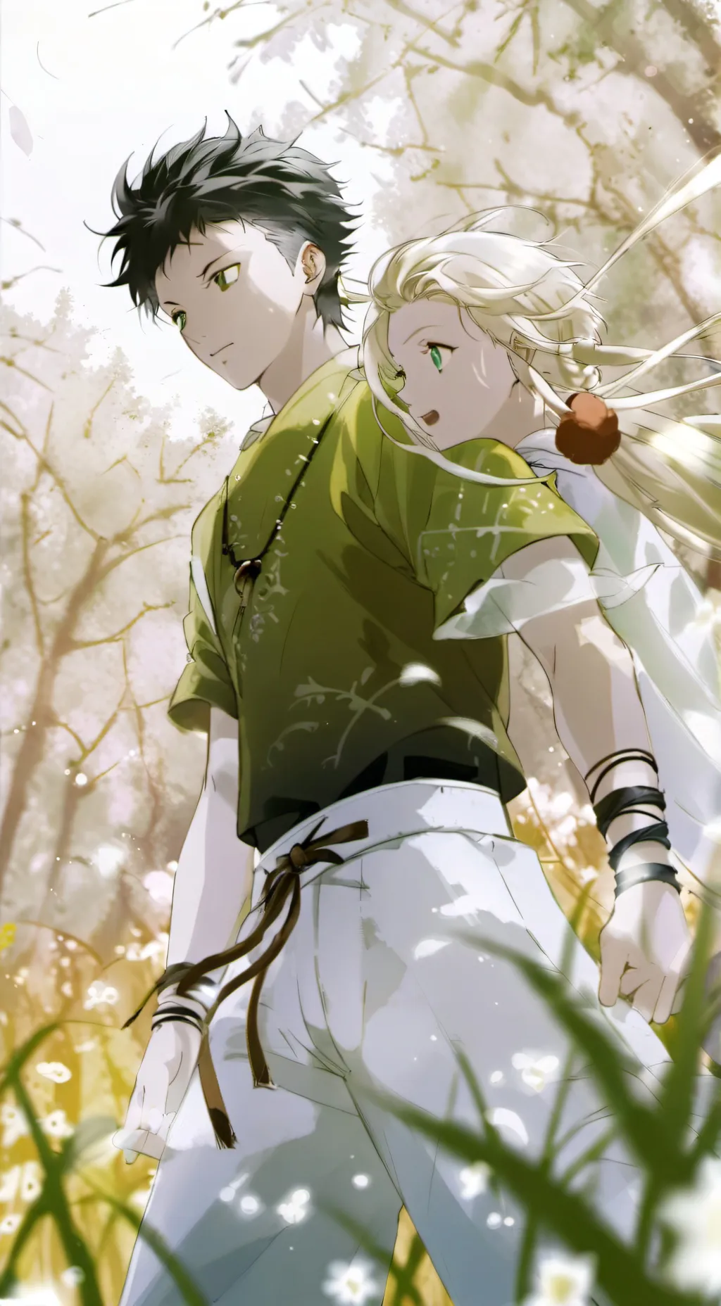 ai character: Killua and Gon  background