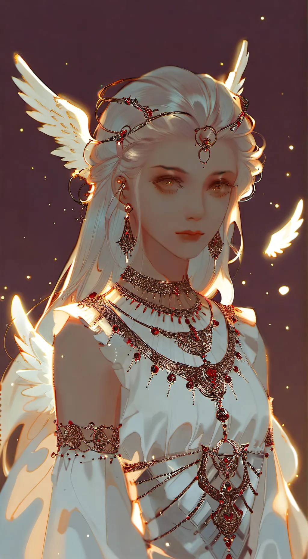 ai character: luz celestial background