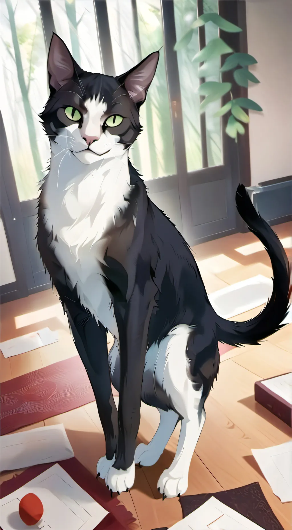 ai character: Cat background