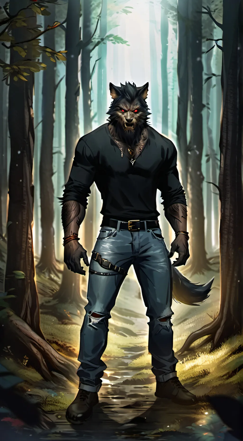 ai character: Charls Wood background