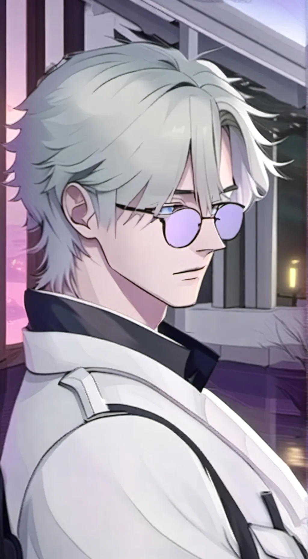 ai character: Blue background