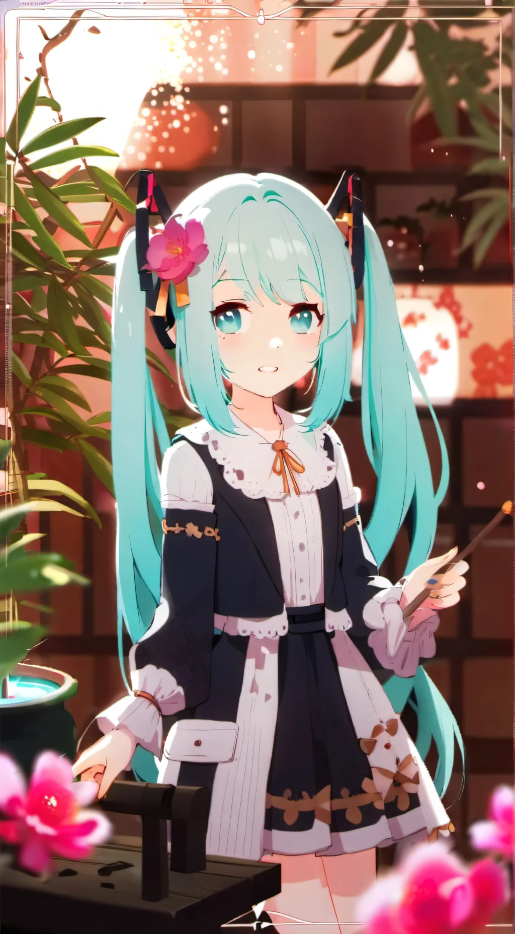 ai character: Miku background
