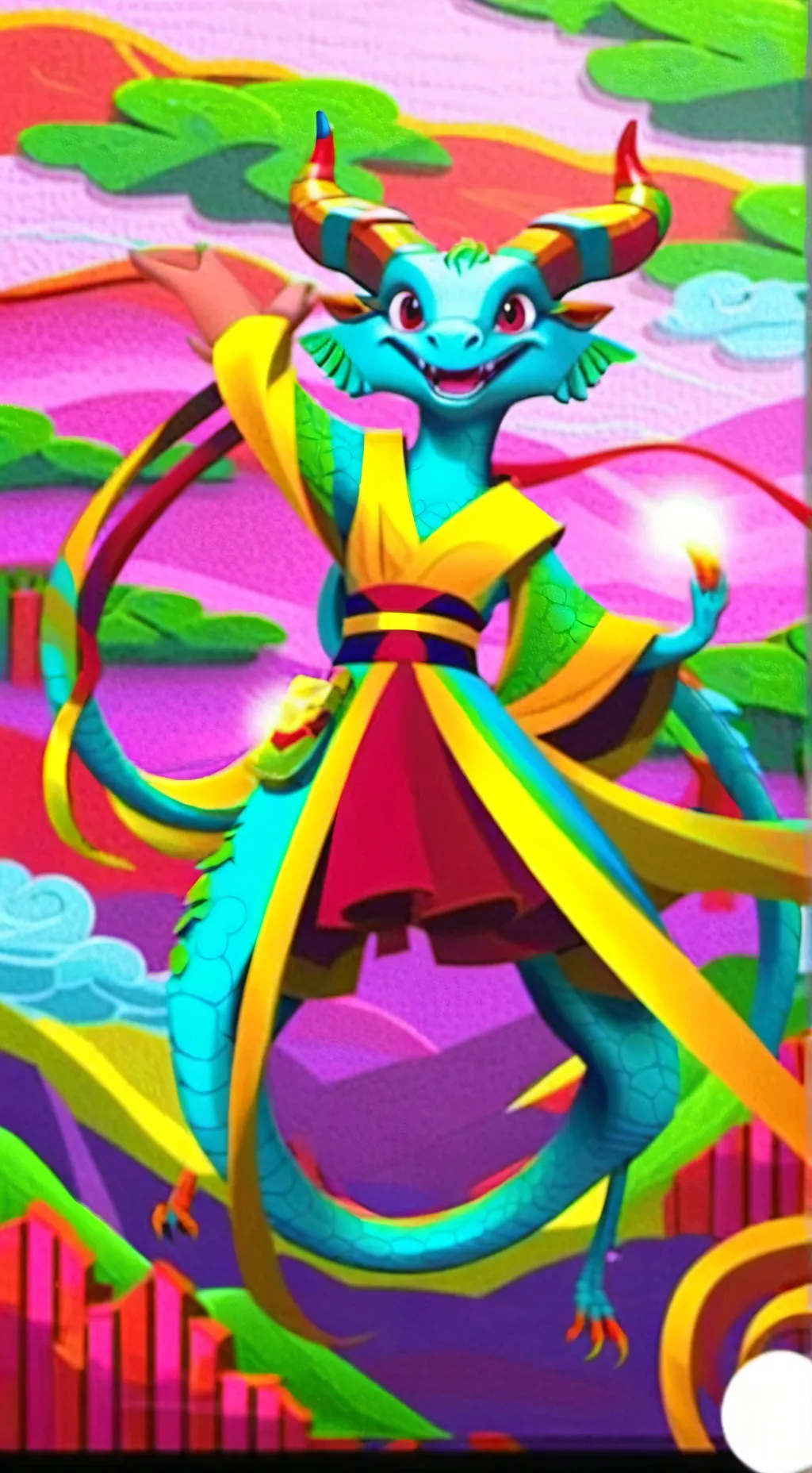 ai character: Ender dragón 🐉 background