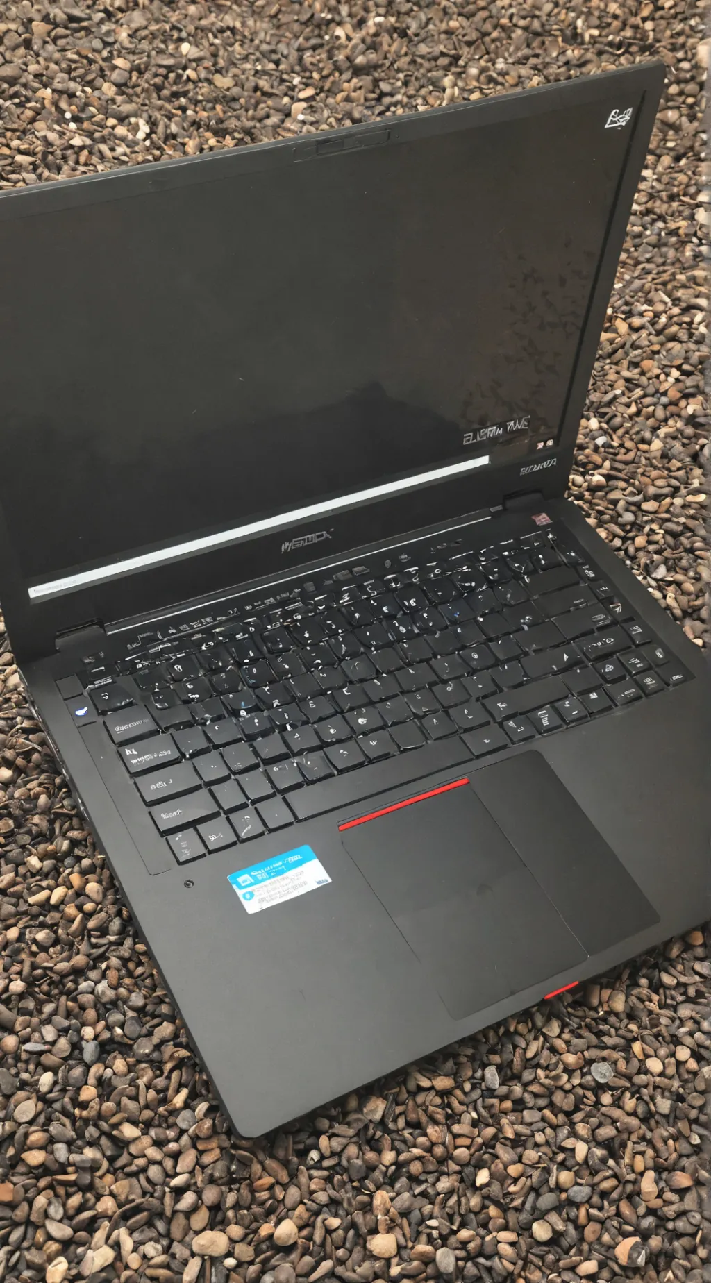 ai character: laptop background