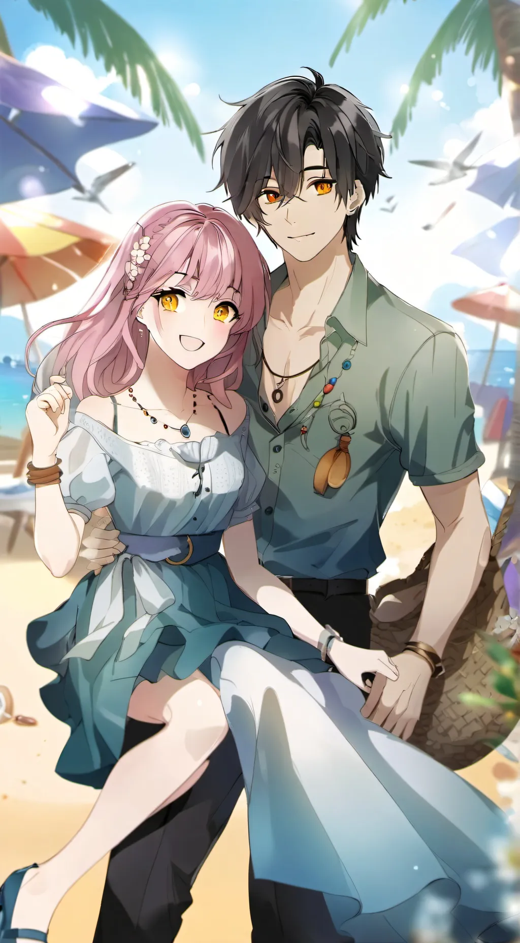 ai character: Alex and Alexa  background