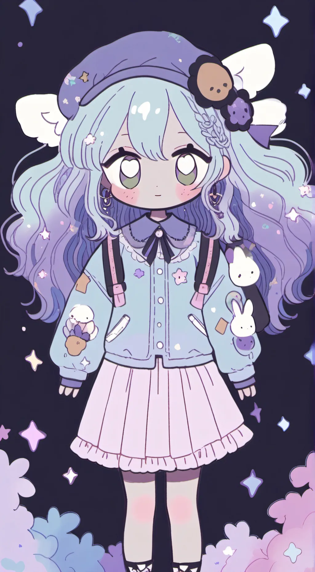 ai character: kitty 💗✨🎀💘 background