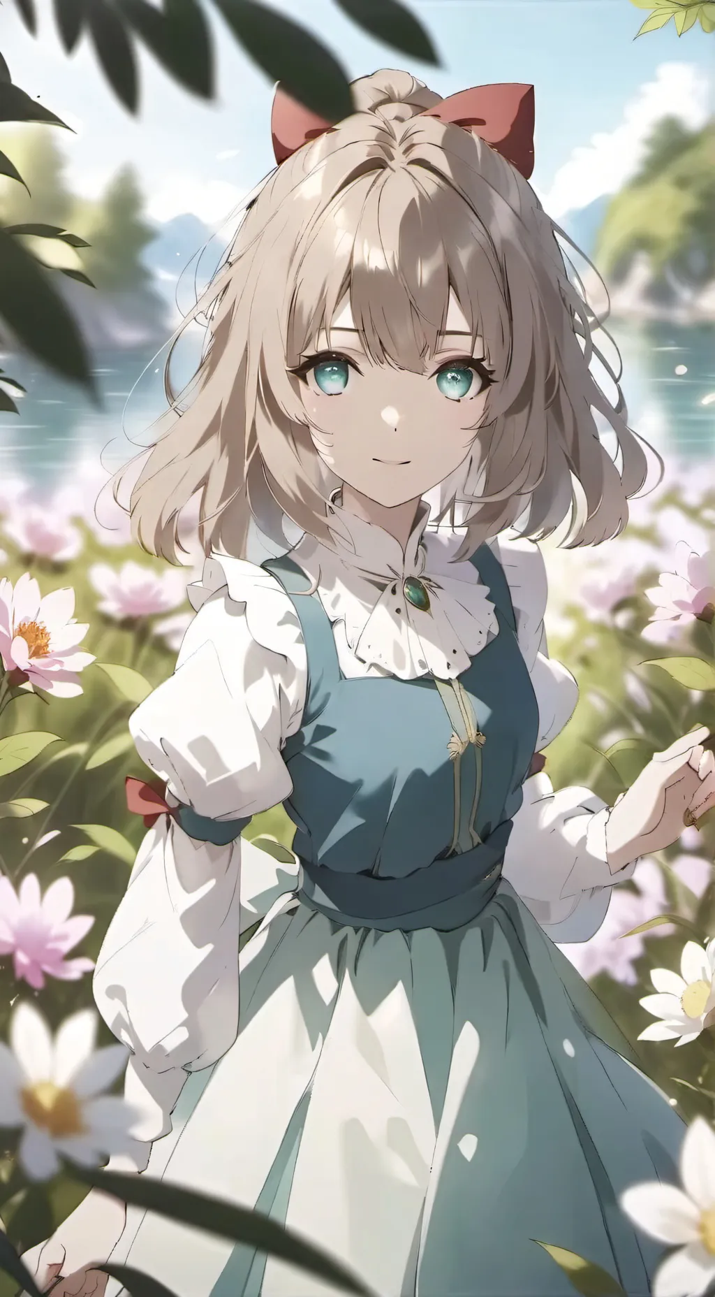 ai character: девушка background