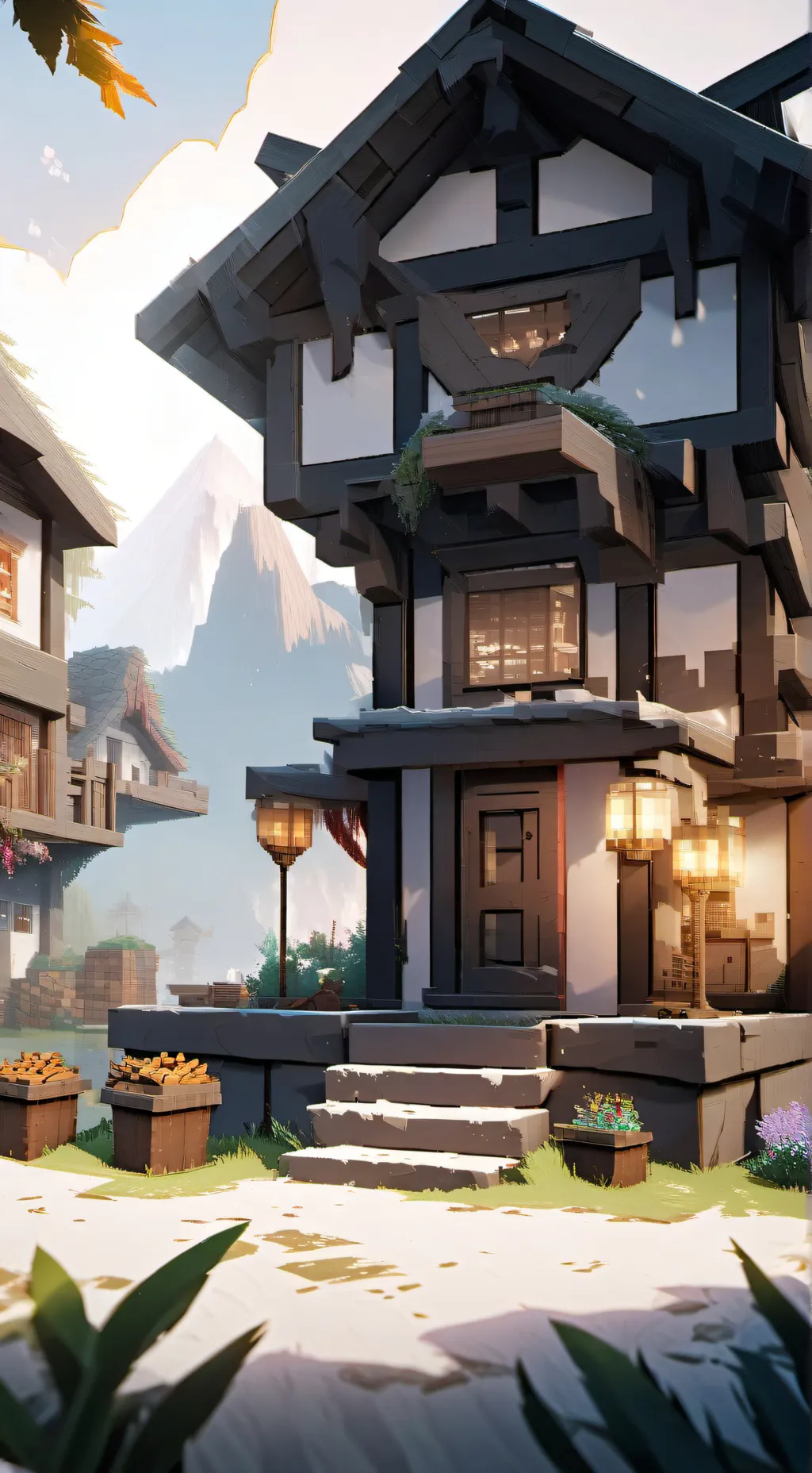 ai character: Minecraft mha background