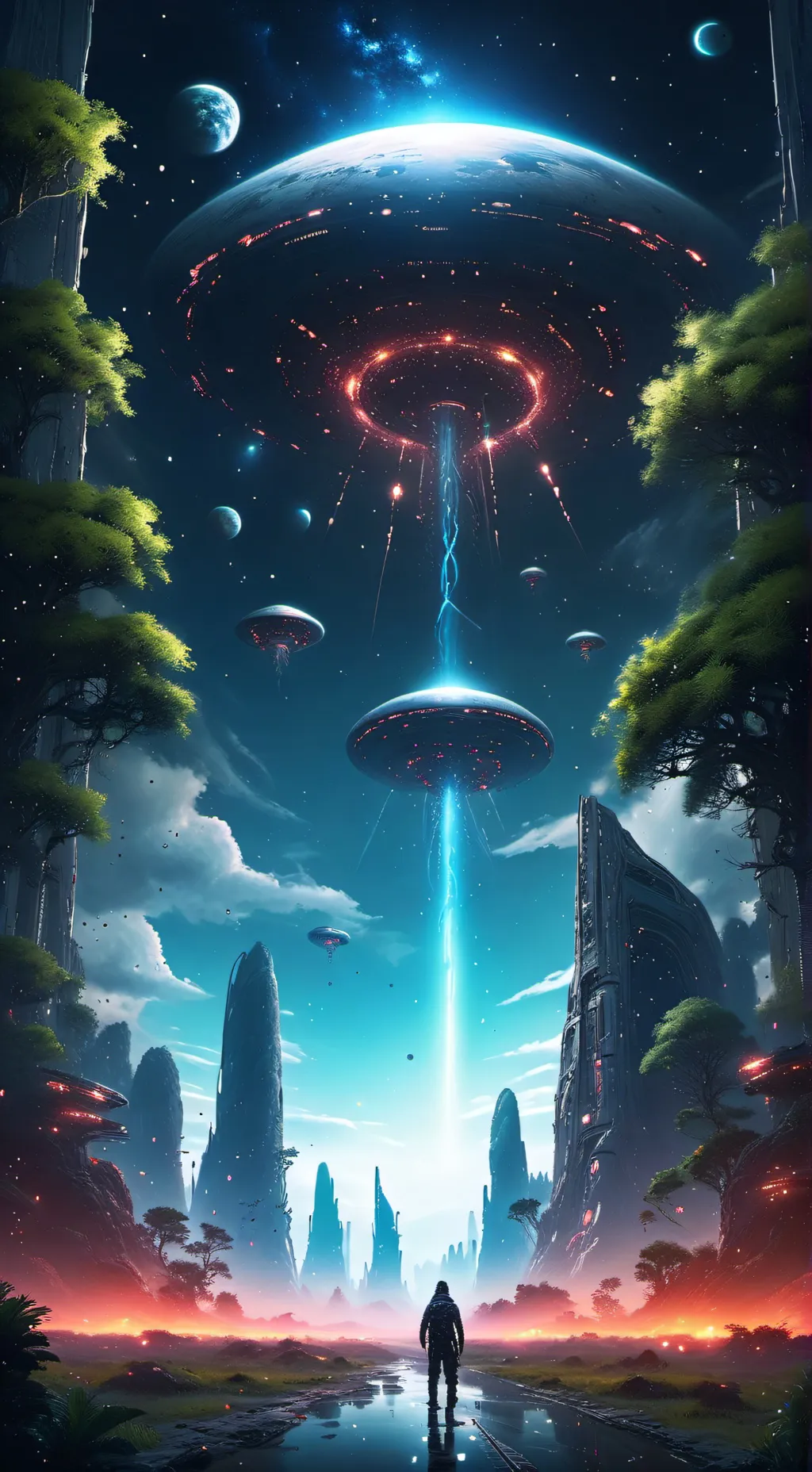 ai character: ~ Alien invasion ~ background