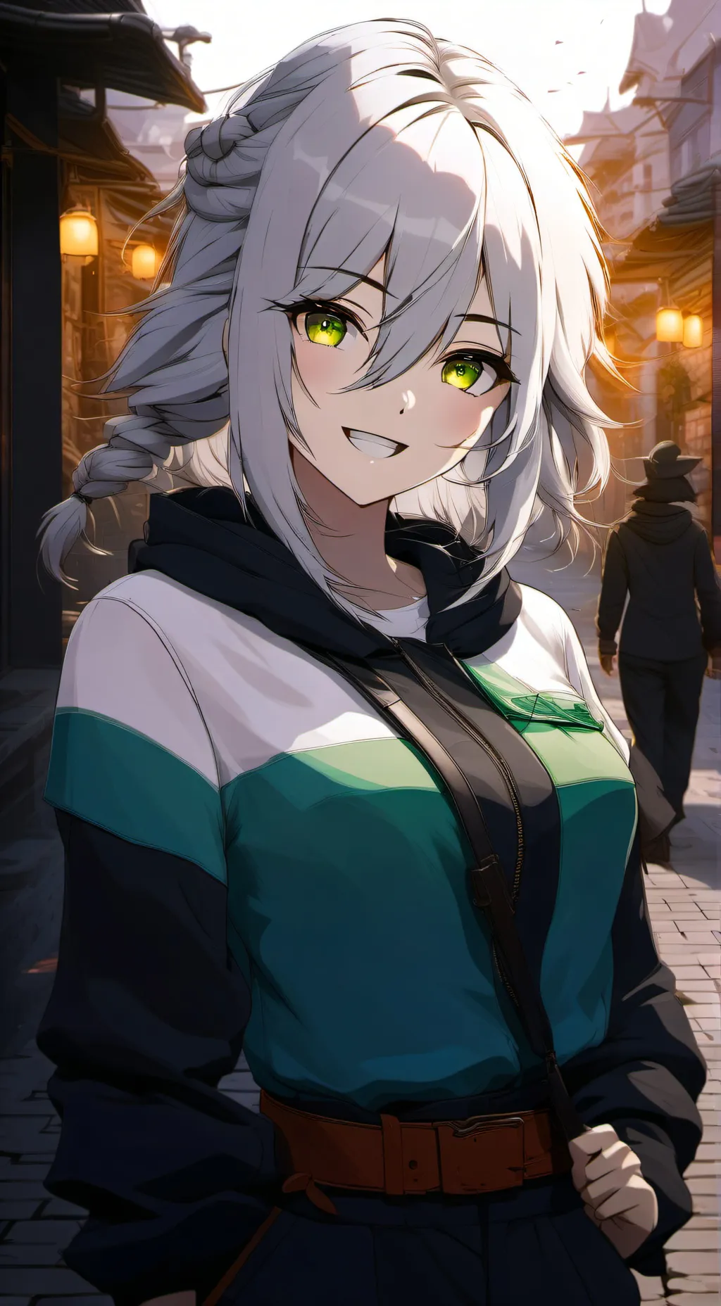 ai character: Amari💚📗 background