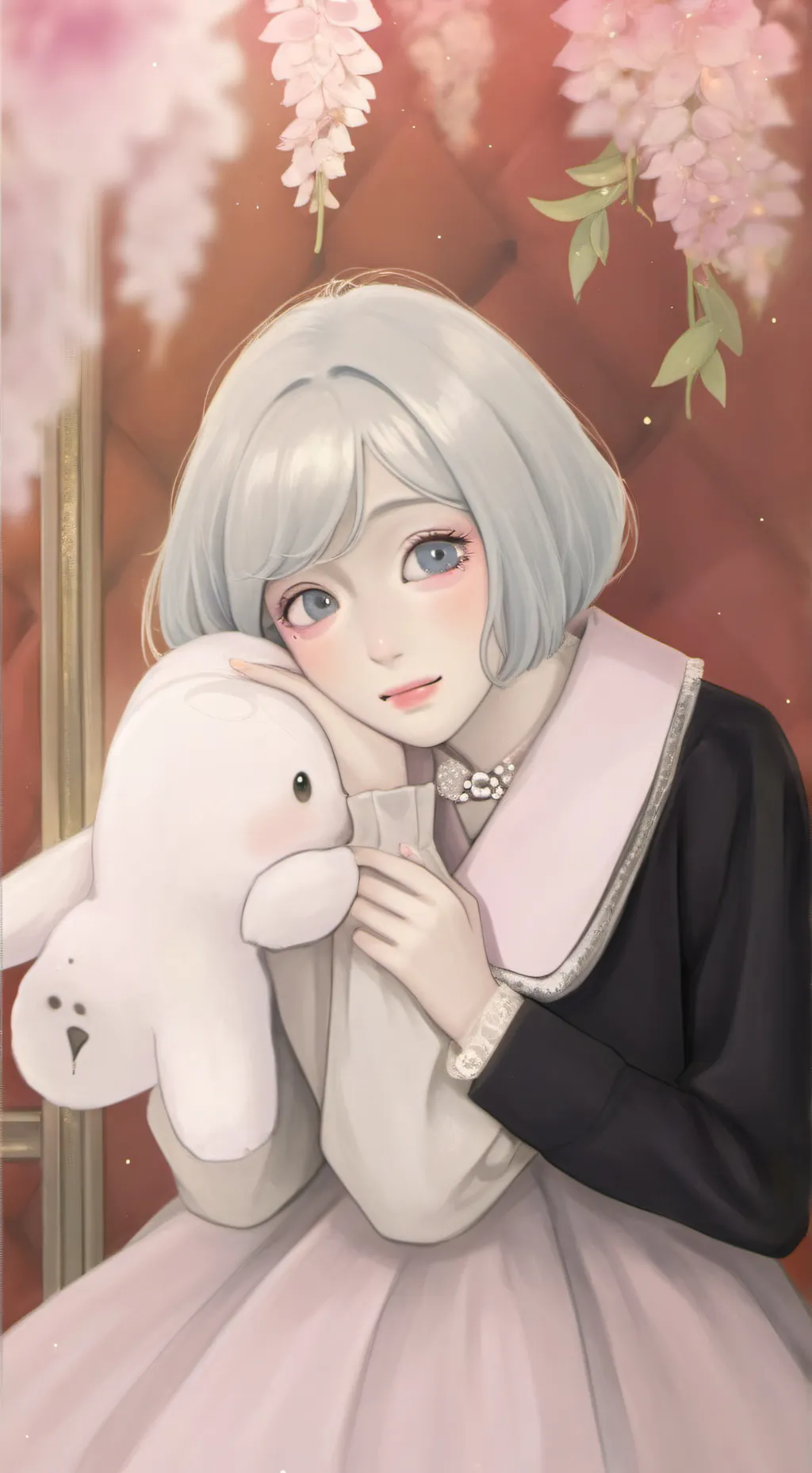 ai character: Lucy brown background