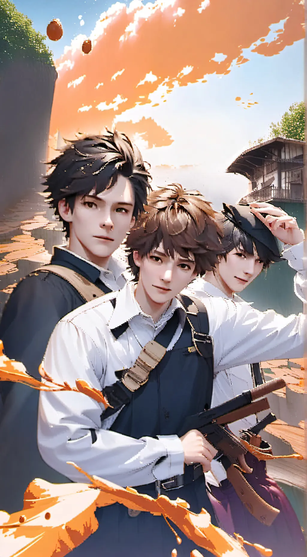 ai character: noah leo alex  background