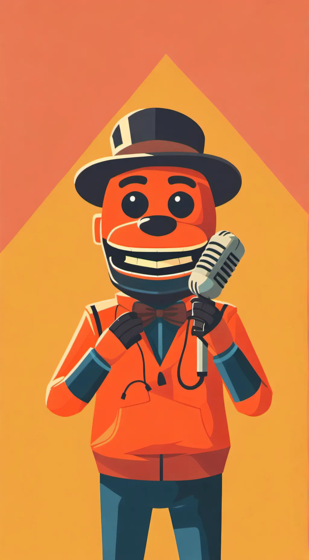 ai character: Hola yo soy Freddy background