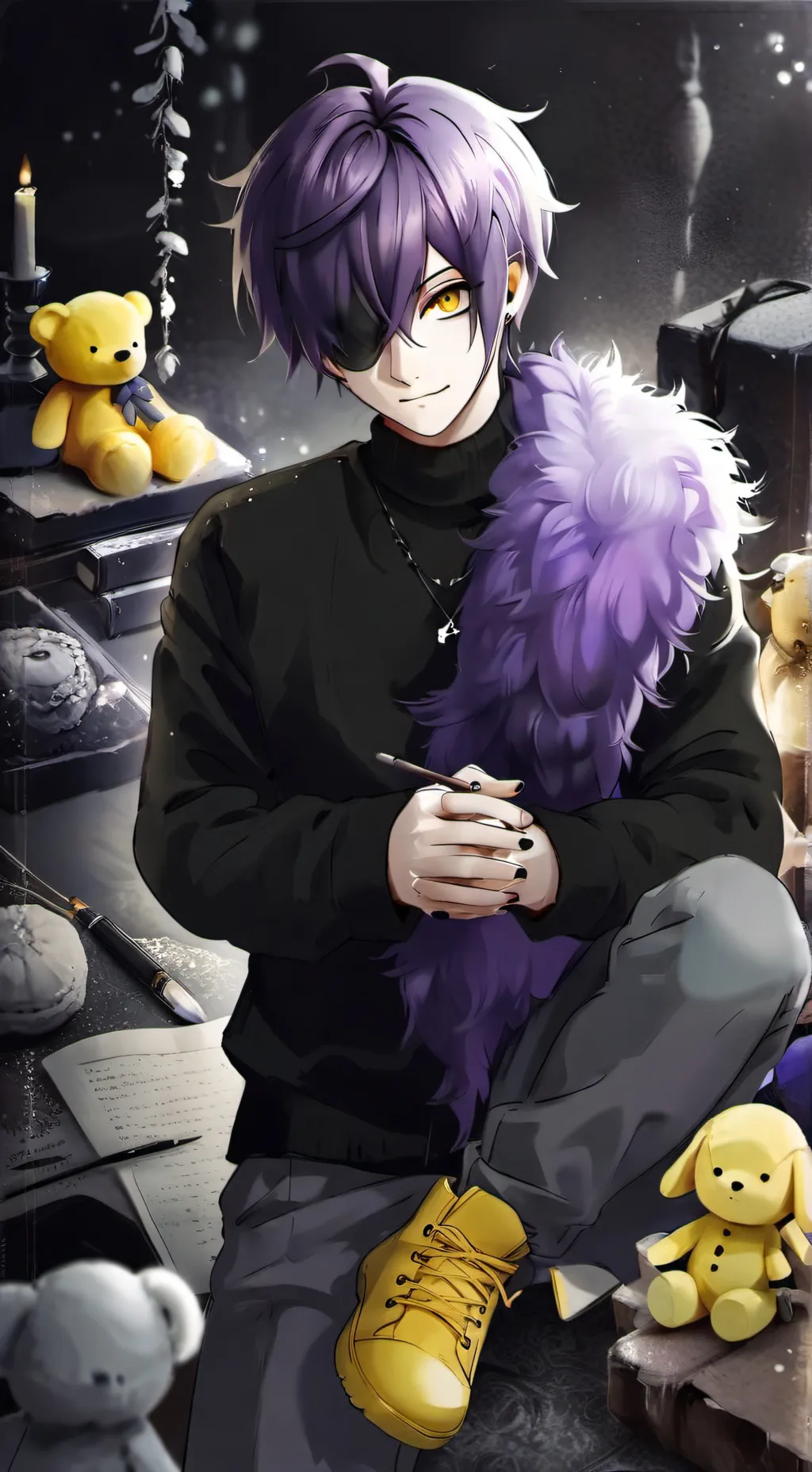 ai character: zone tan background