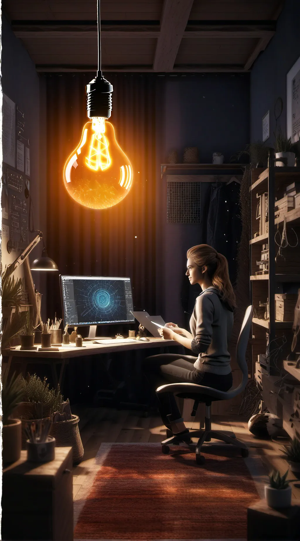 ai character: Mompreneur's Triumph background