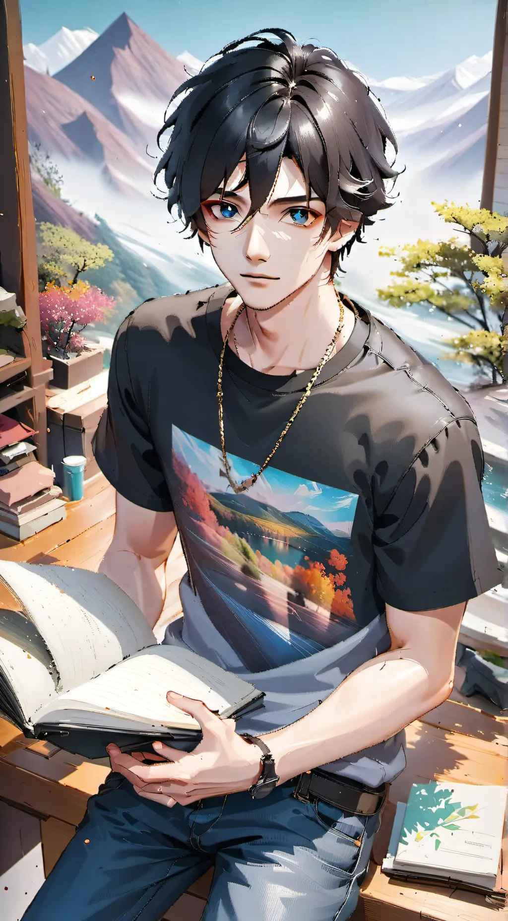 ai character: Ash background