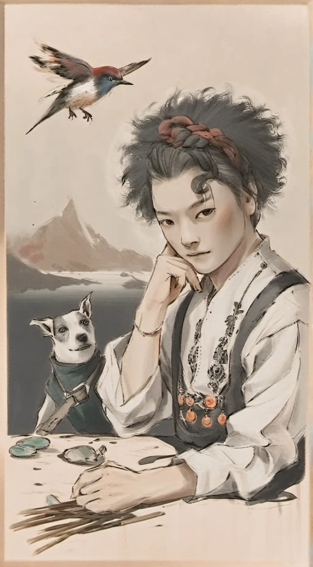 ai character: Koryin pregnant background