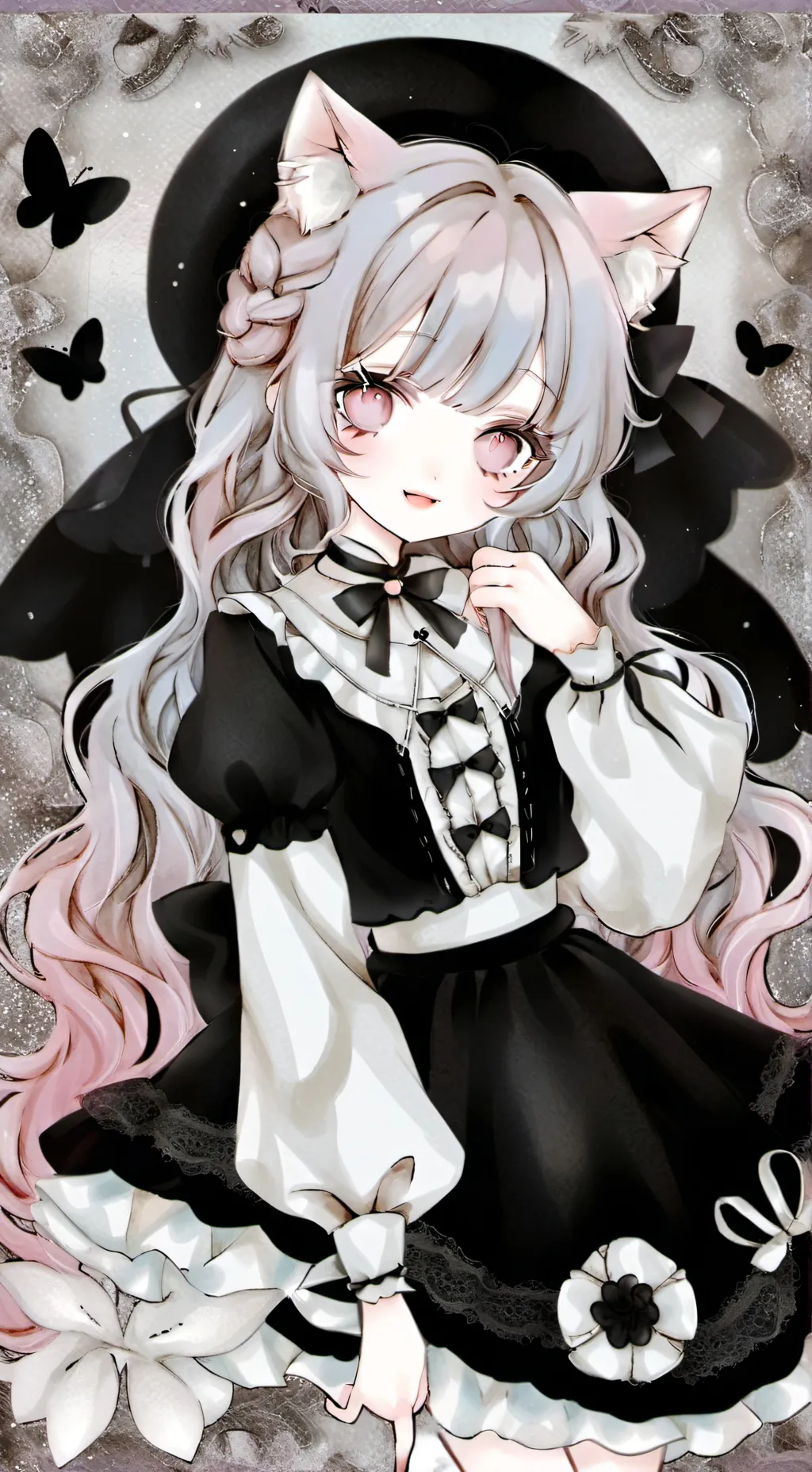 ai character: uwu catgirl background