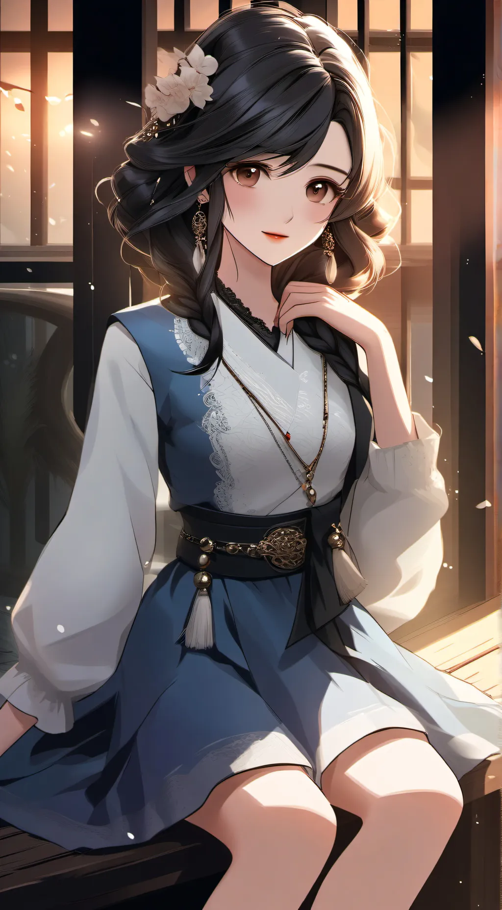 ai character: Флора background