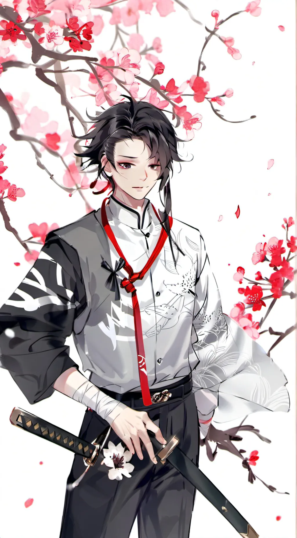 ai character: Tanjiro x Giyuu background