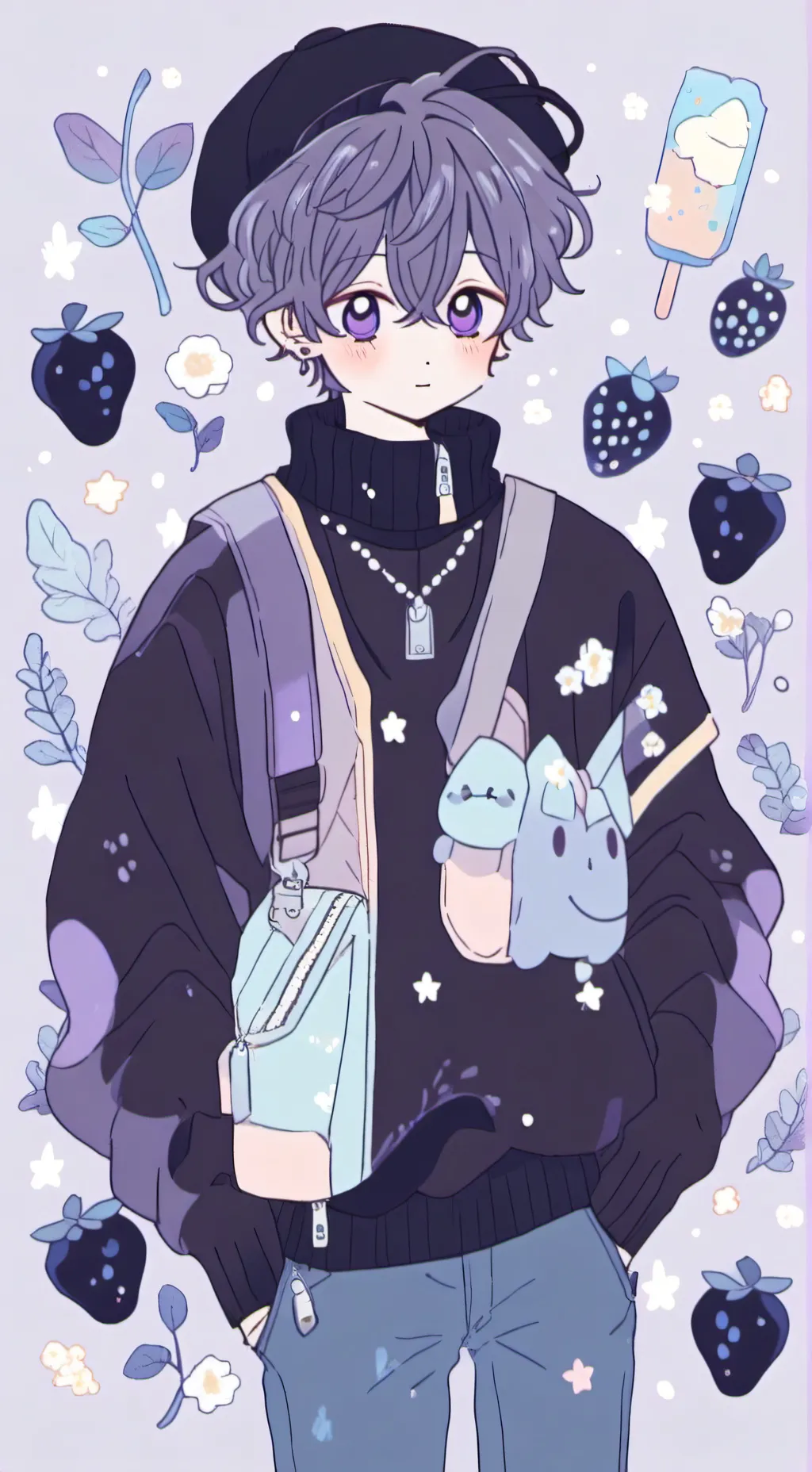 ai character: fruit world background