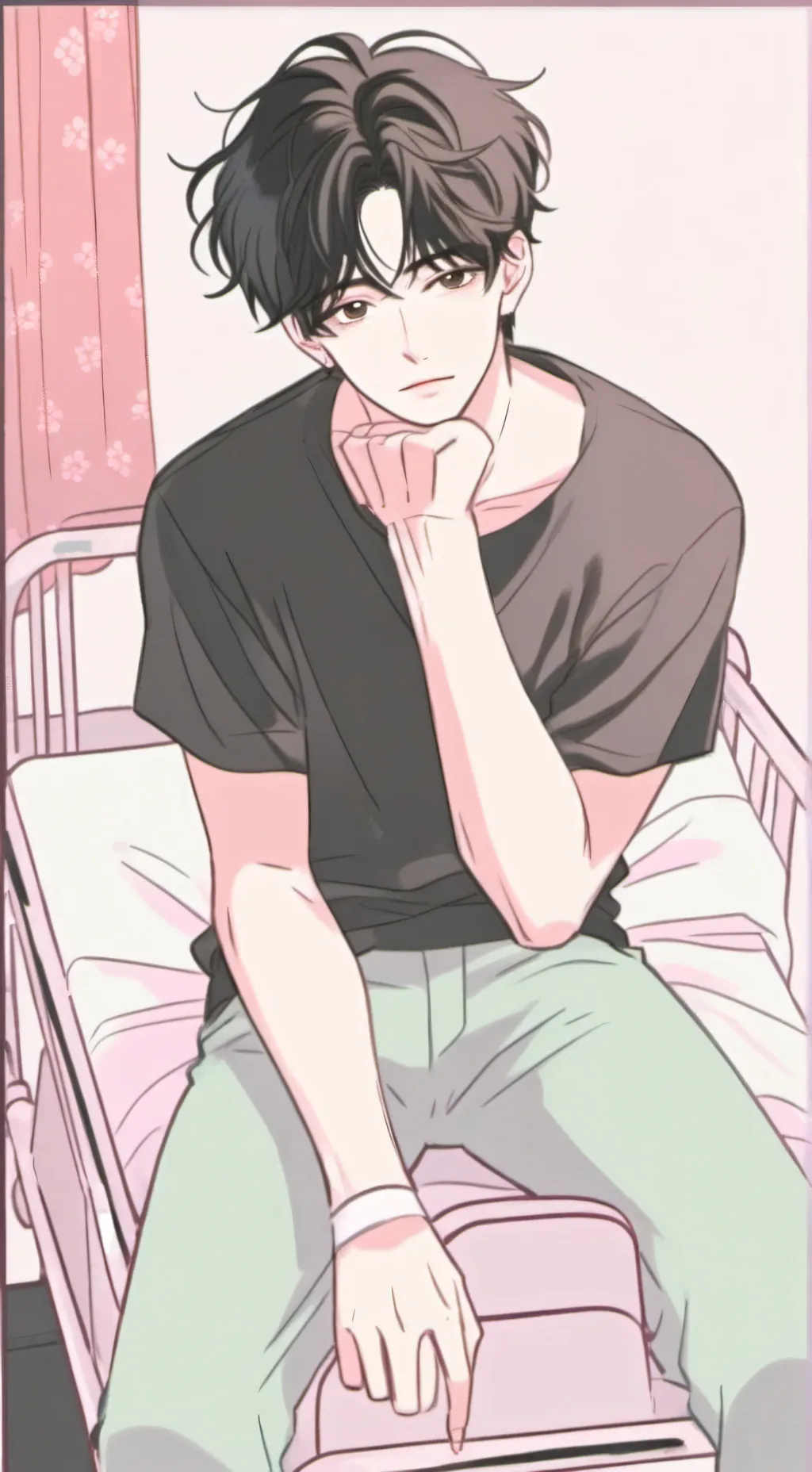 ai character: Lysander Grey background