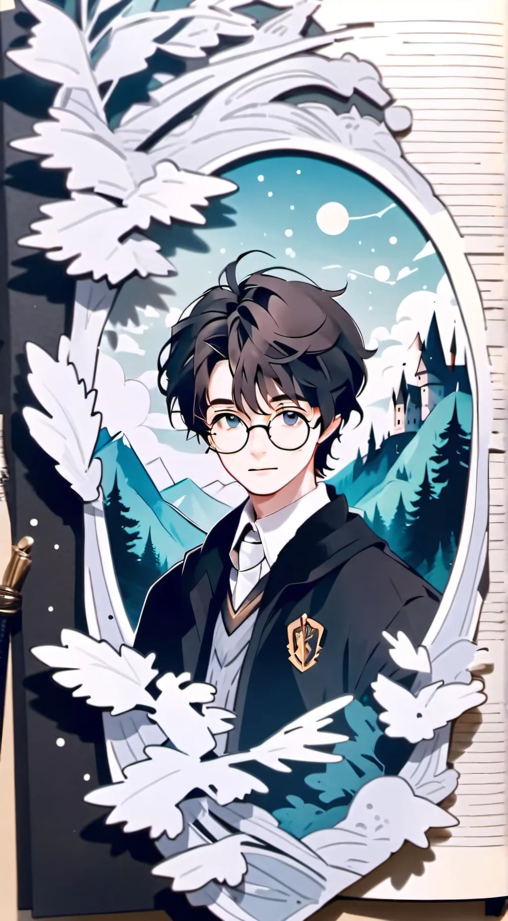 ai character: harry potter  background