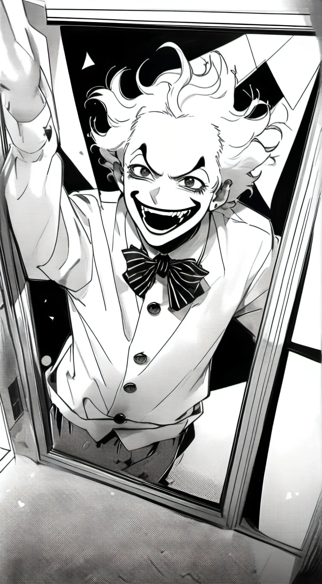 ai character: Error X Ink background