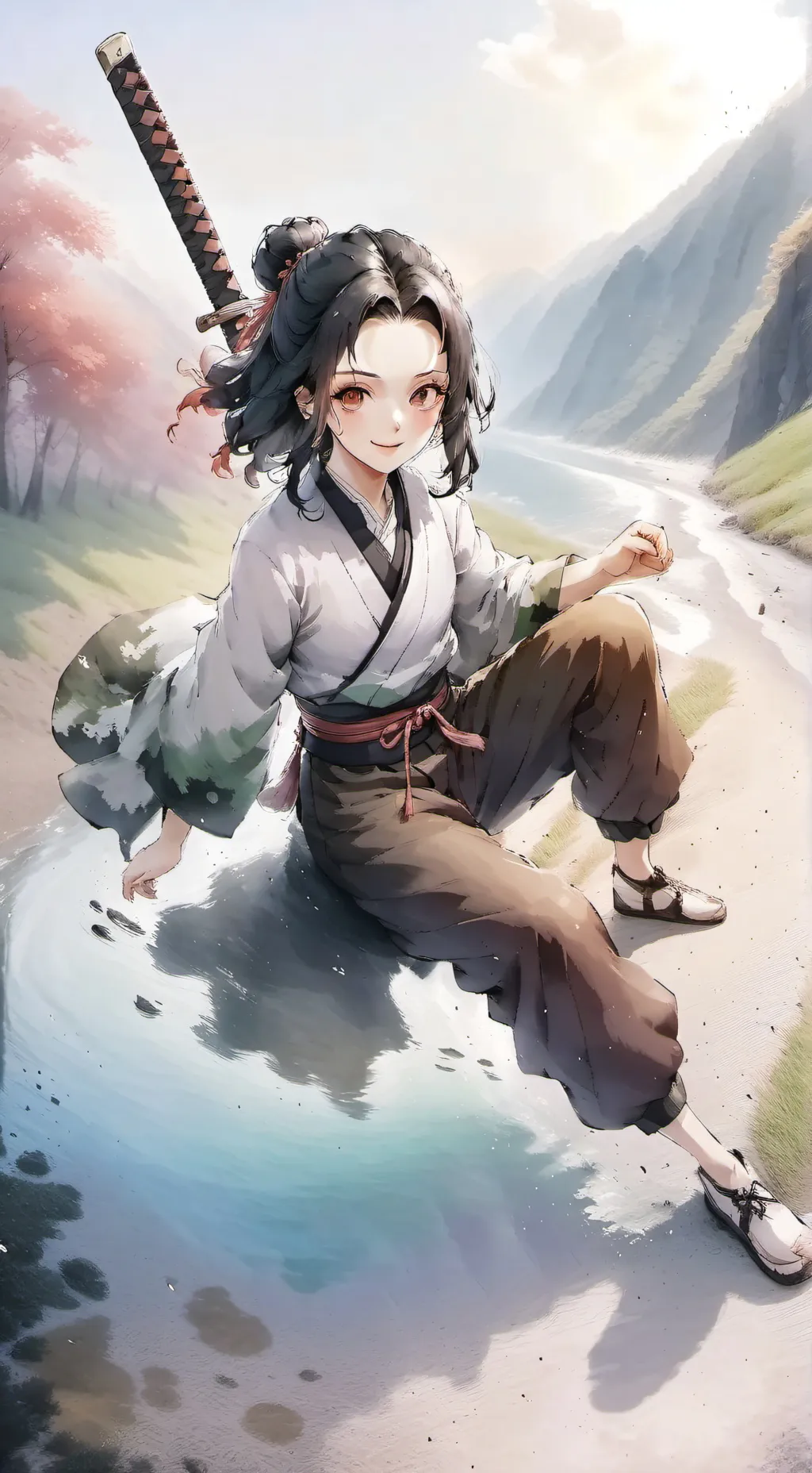 ai character: kny something background