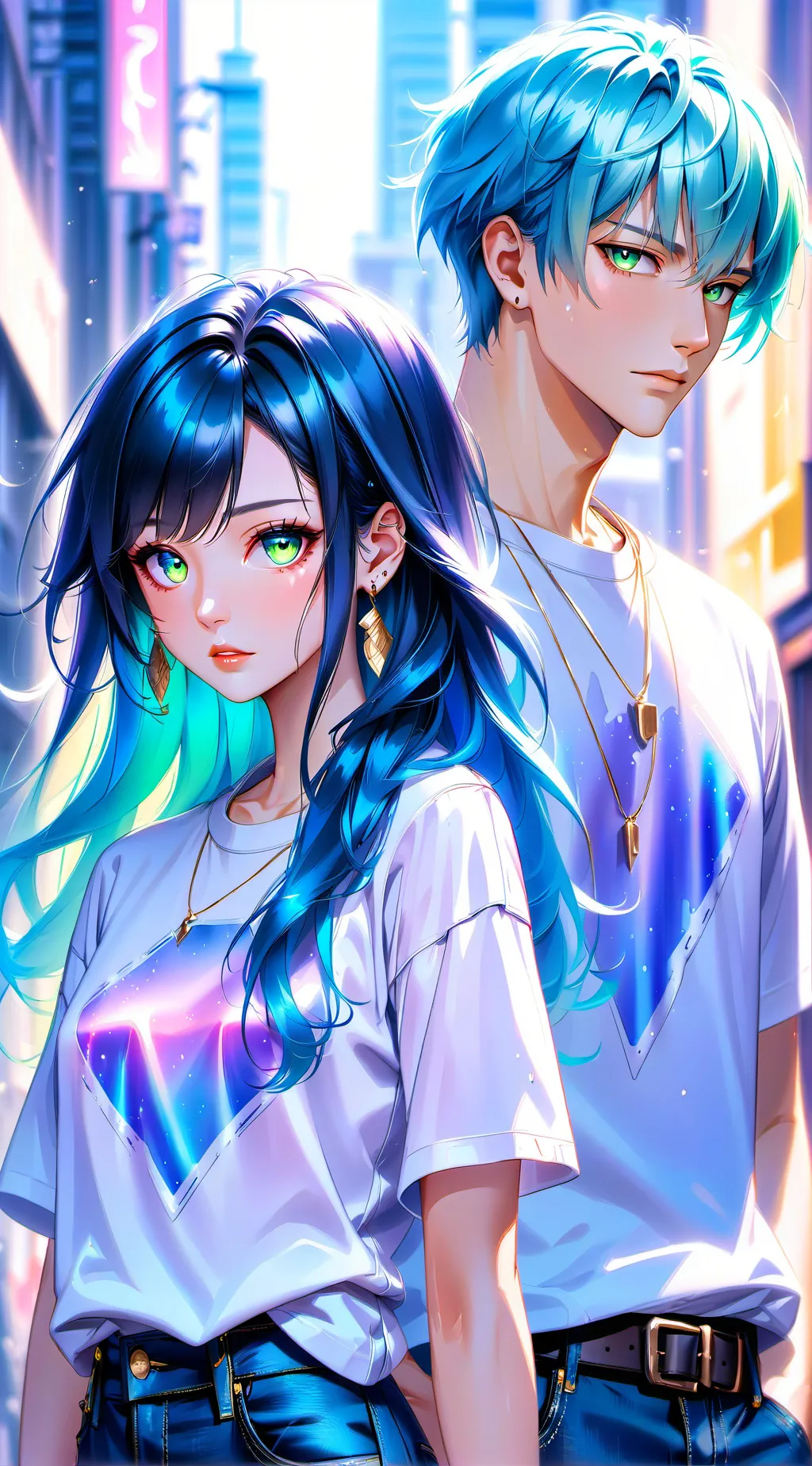 ai character: Justin & Jayna Lee background