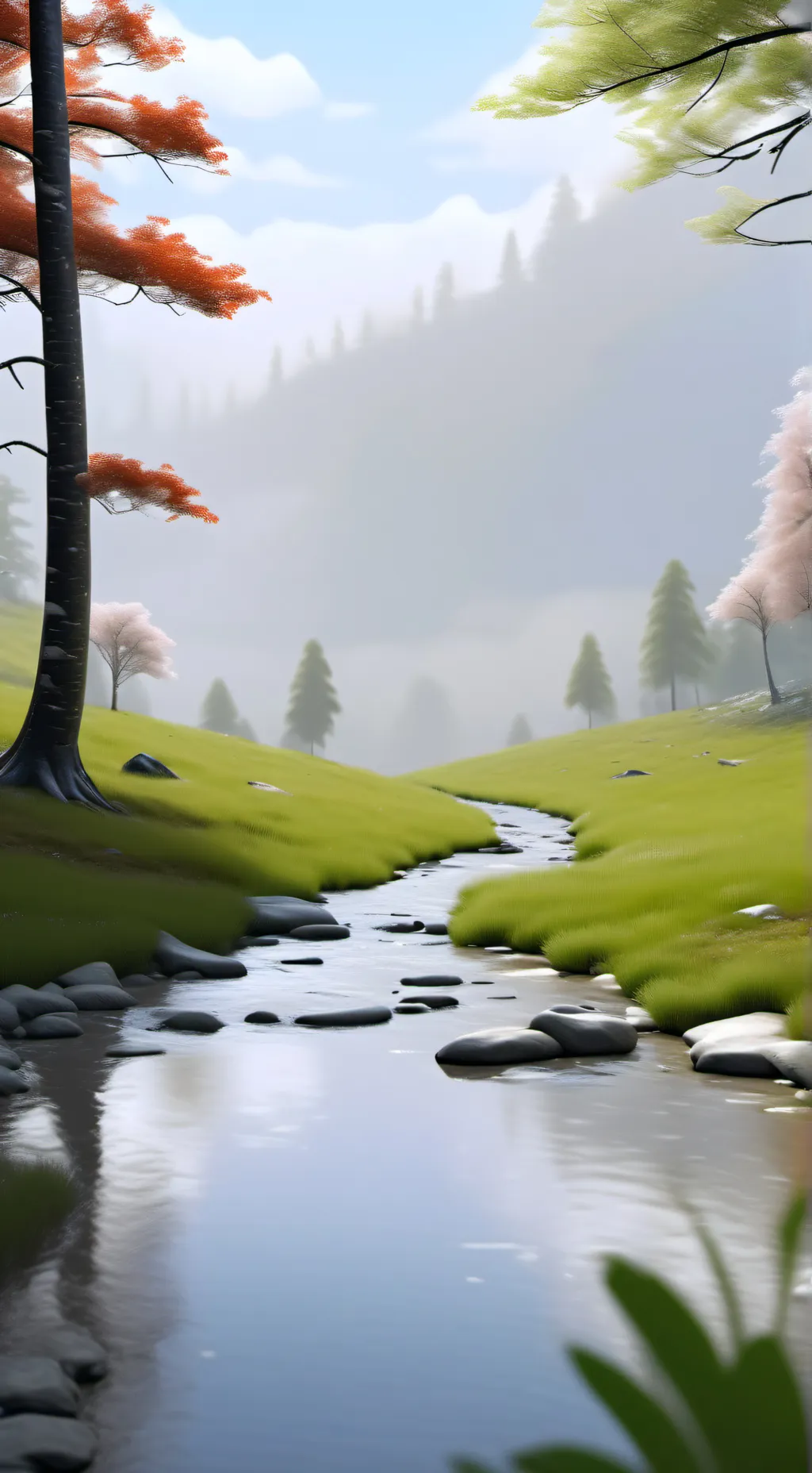 ai character: Smileing. Critters background