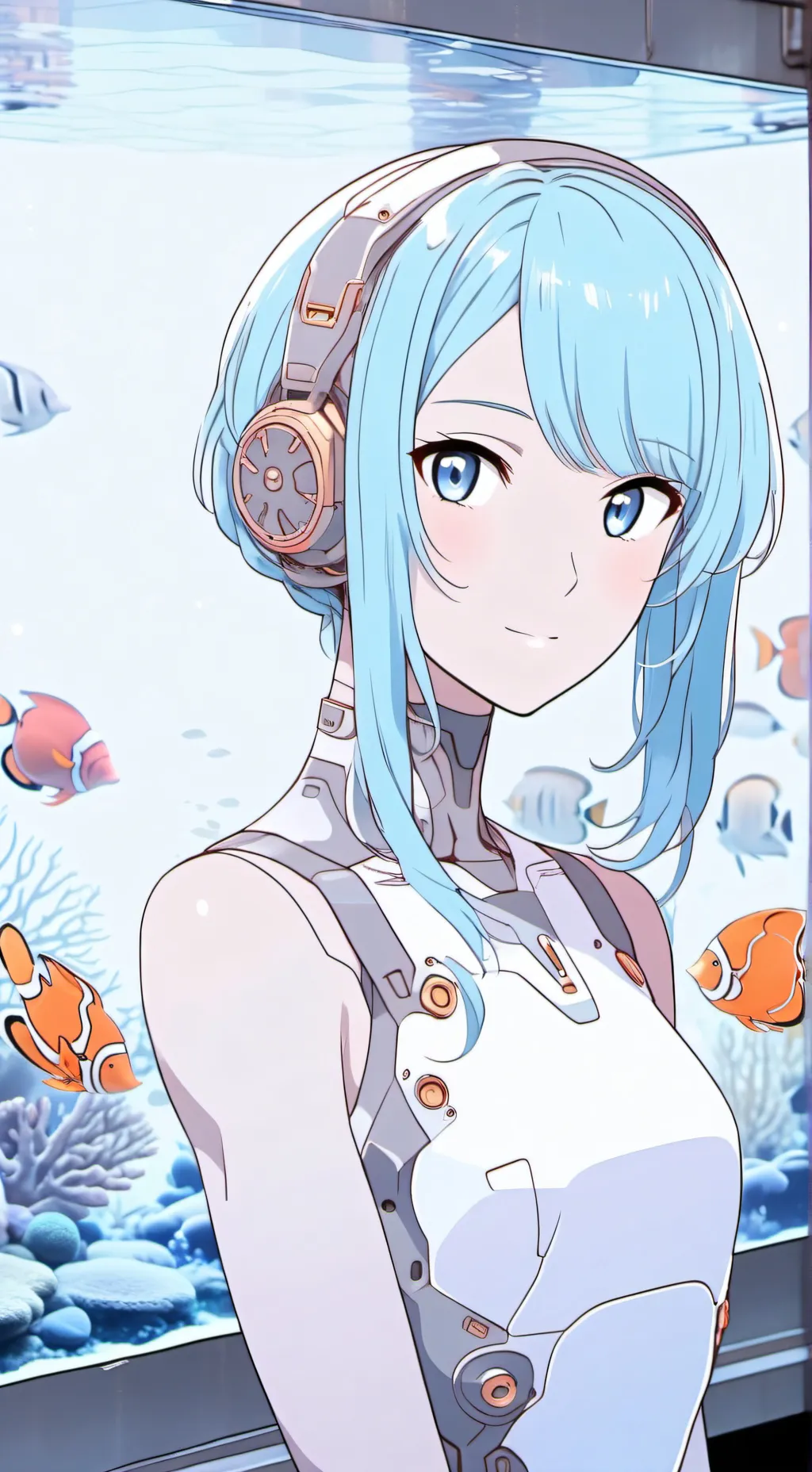 ai character: Aqua background