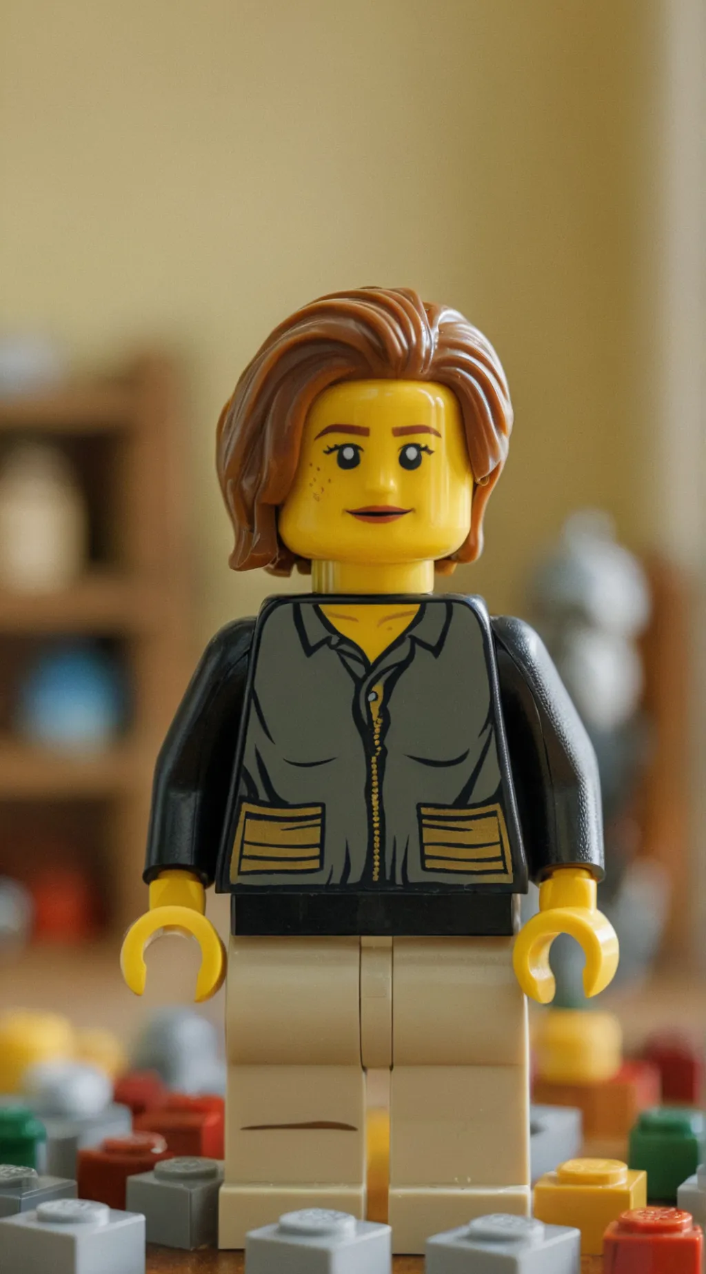 ai character: garota Lego  background